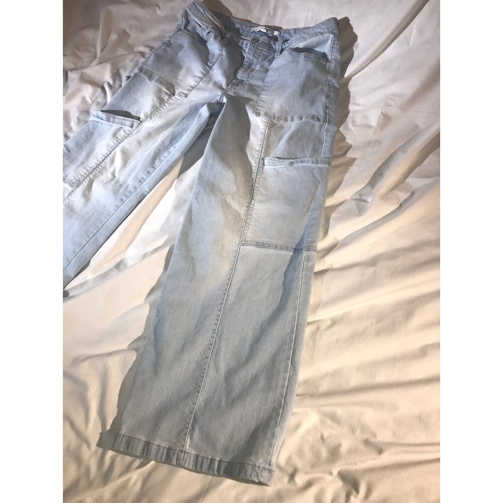 Celebrity Pink Junior Light Wash Denim Baggy Carpenter Jeans - Picture 3 of 9